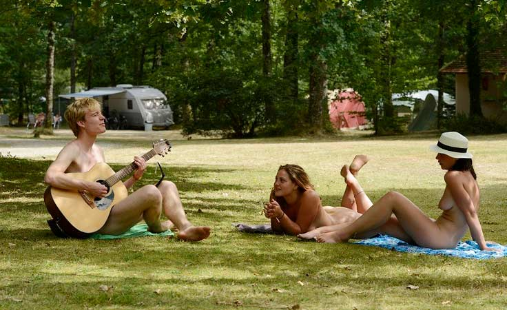 people nude in a park
